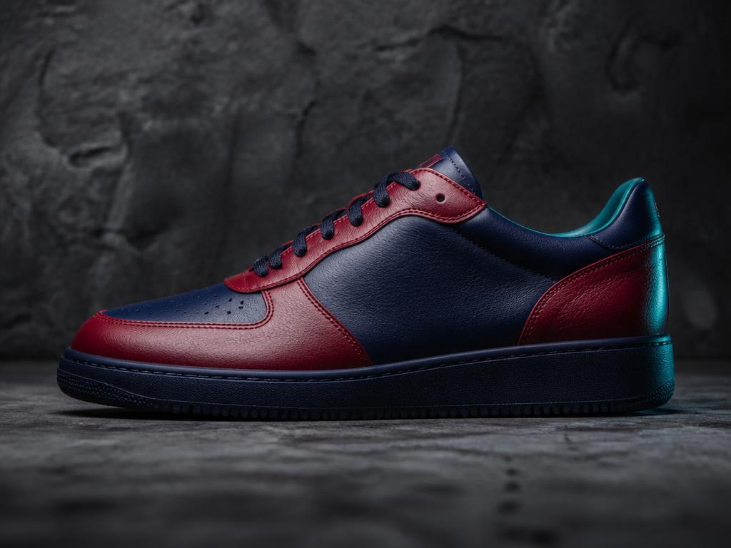 Faded red & navy leather after HI-SAVVY colour restoration