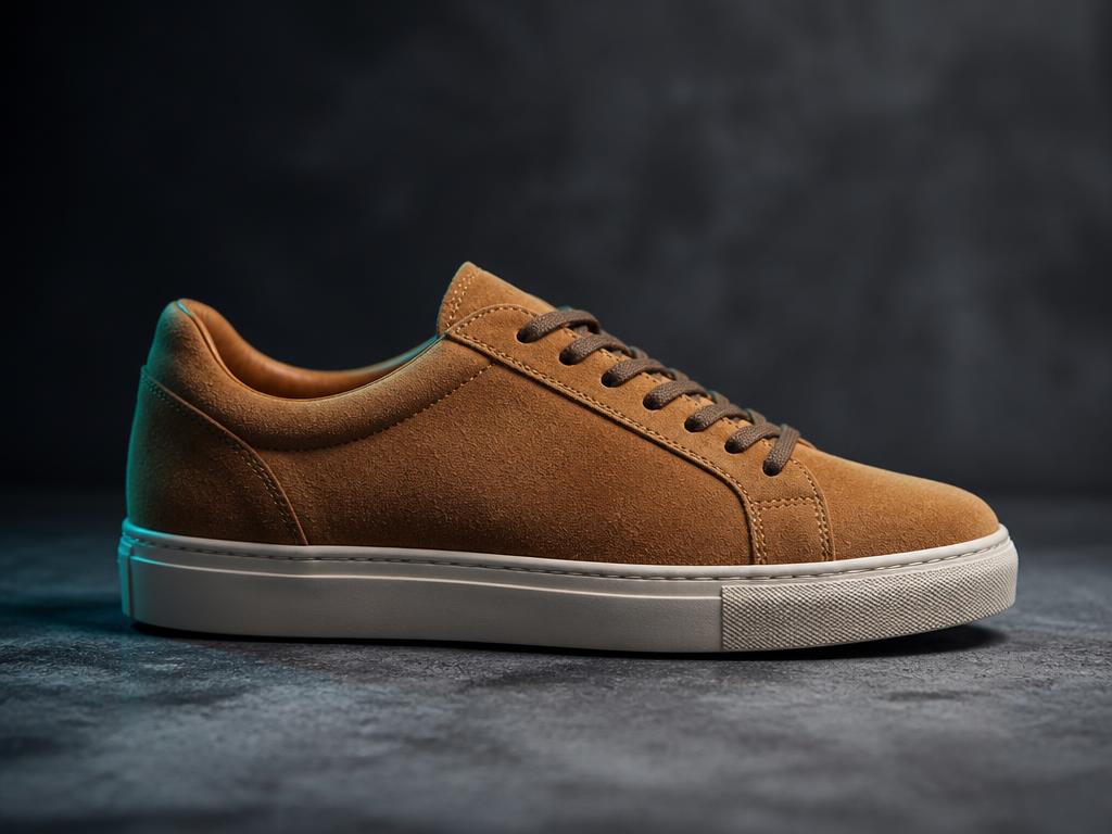 Water-stained tan suede after HI-SAVVY suede restoration