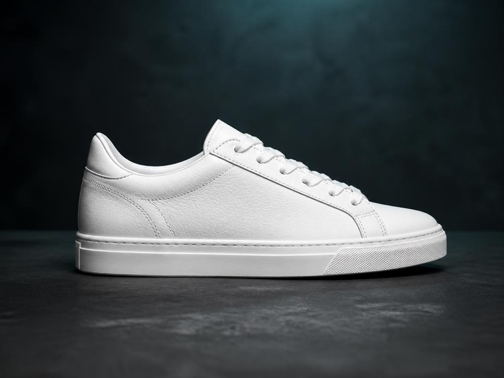White leather low-top after HI-SAVVY white sneaker restoration